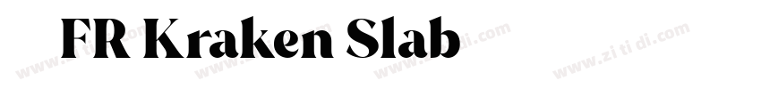 英文字體 FR Kraken Slab字体转换